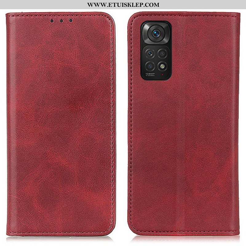 Etui Na Telefon do Xiaomi Redmi Note 11 / 11S Etui Folio Elegancka Dwoina Skórzana